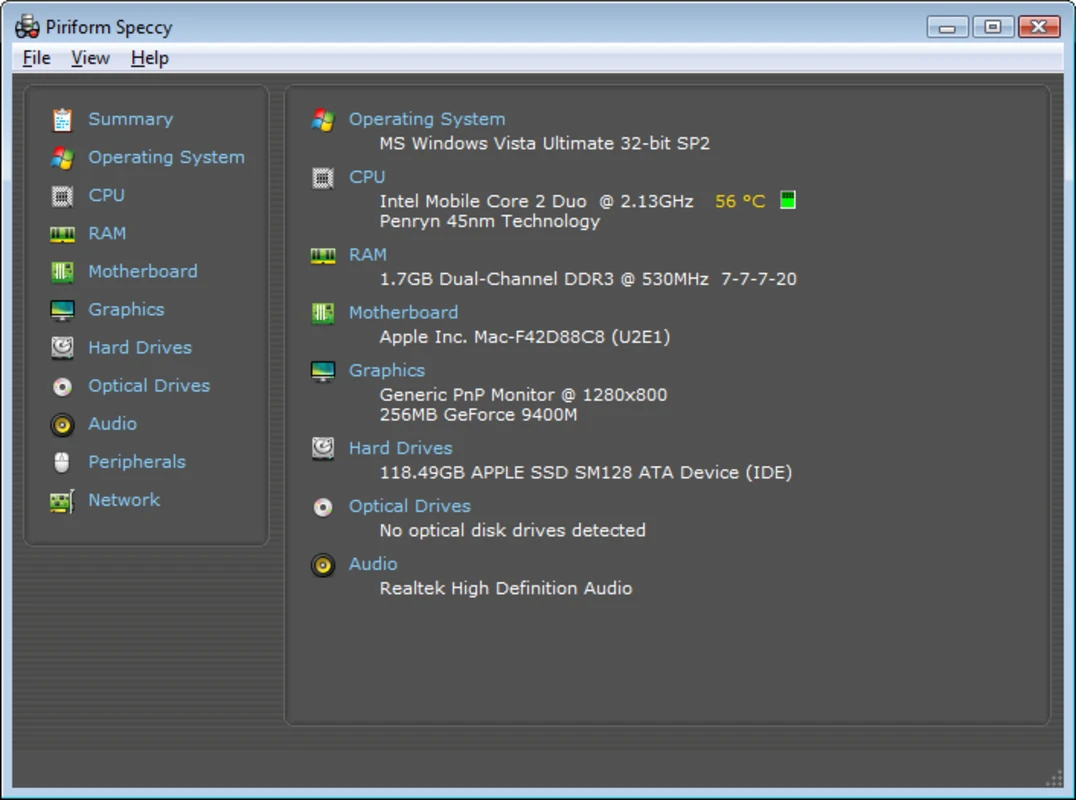 Speccy screenshots 2